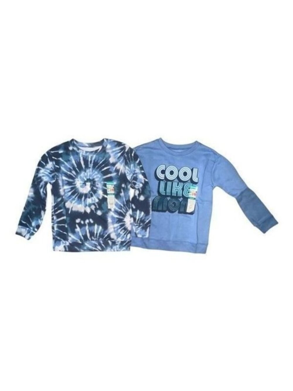 Garanimals Lot of Two Sweatshirts Blue Tie Dye Cool Like Mom Boys 5T NWT